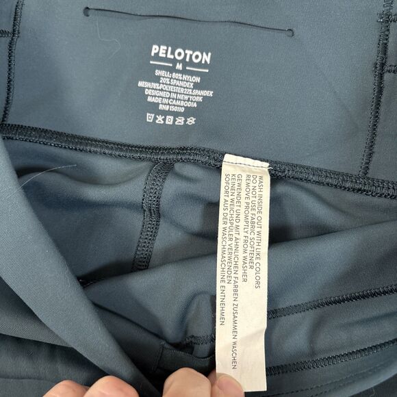 Peloton Move Mission Mid-Rise Laser Cut Leggings Women's Size Medium Blue - Picture 3 of 6